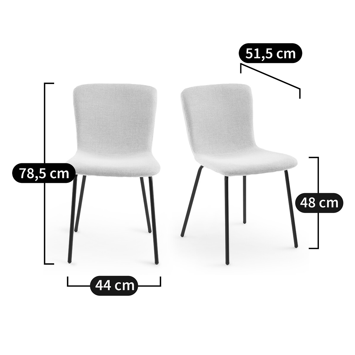 SO'HOME<br>Conjunto de 2 cadeiras Gillian