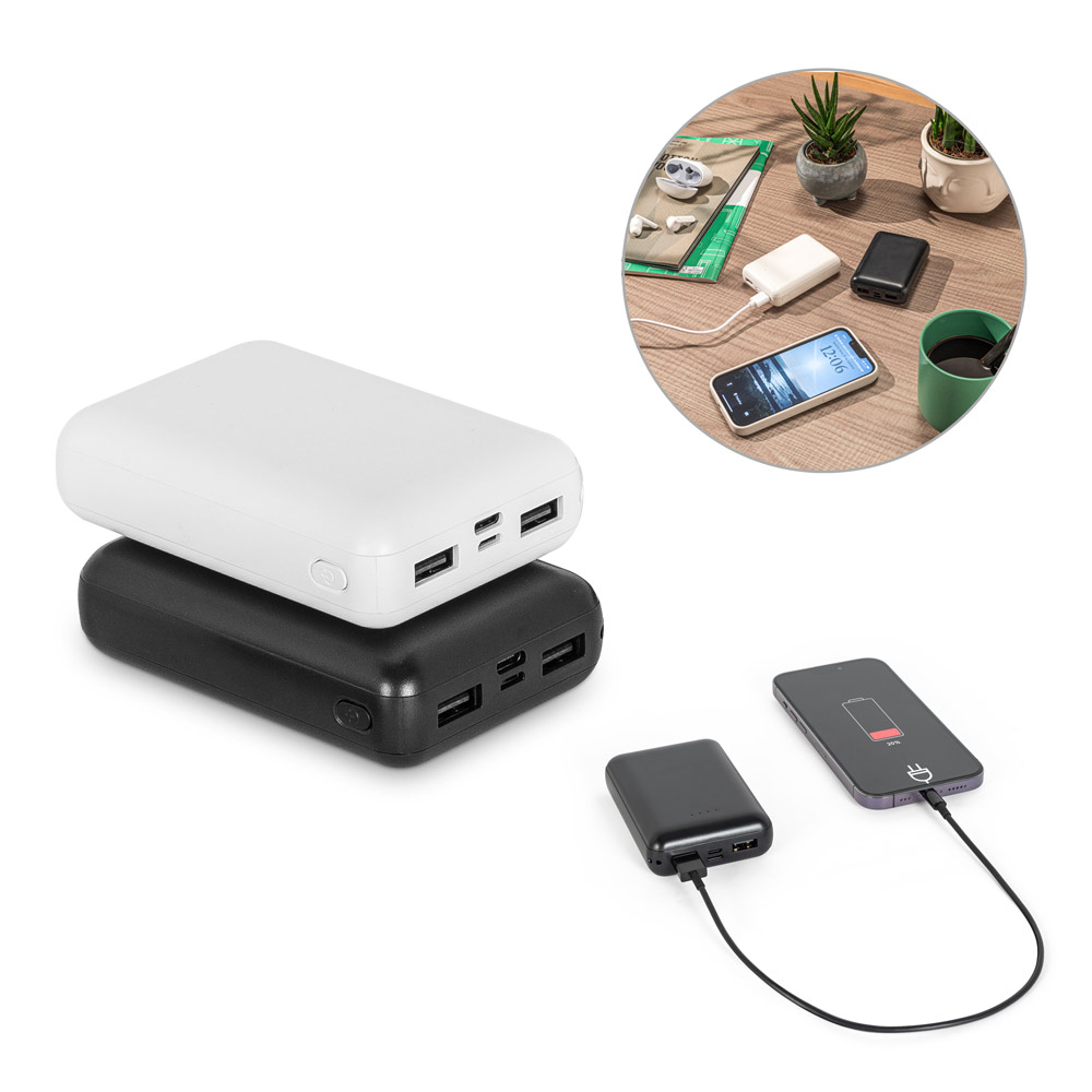 hi!dea 97198 - batterie nomade 10'000 mAh en ABS recyclé (100 % rABS)