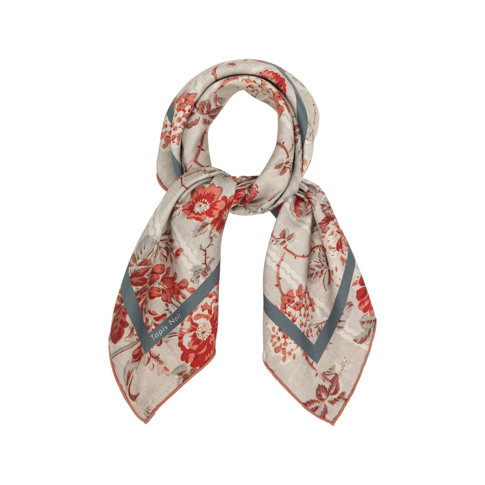 Tapis Noir  Small Classical Bloom tørklæde - creme