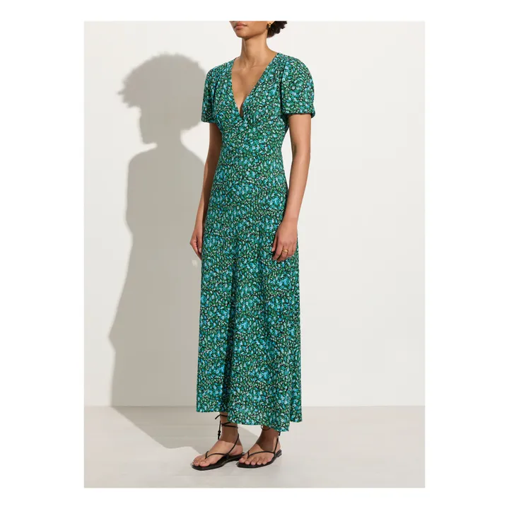 Faithfull the Brand Robe Las Mayas Midi | Bleu Vert