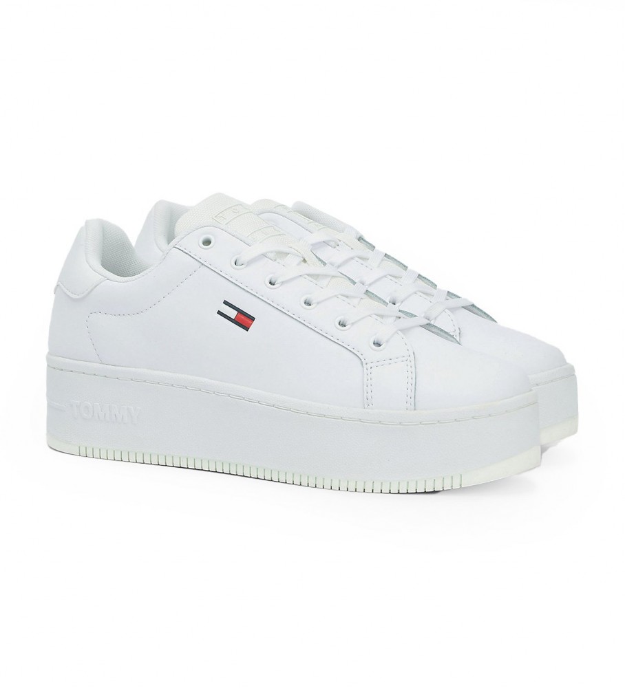 Tênis Tommy Jeans Essential de couro, branco
