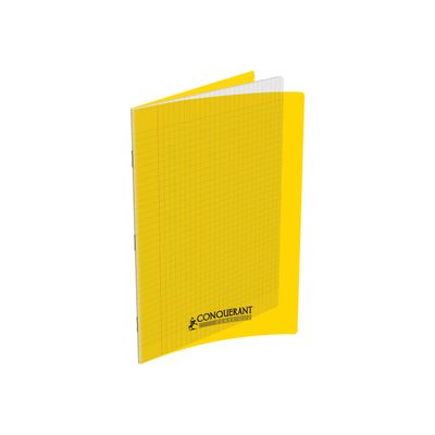 Conquérant Classique - Cahier polypro A4 (21x29,7cm) - 96 pages - grands carreaux (Seyes) - jaune