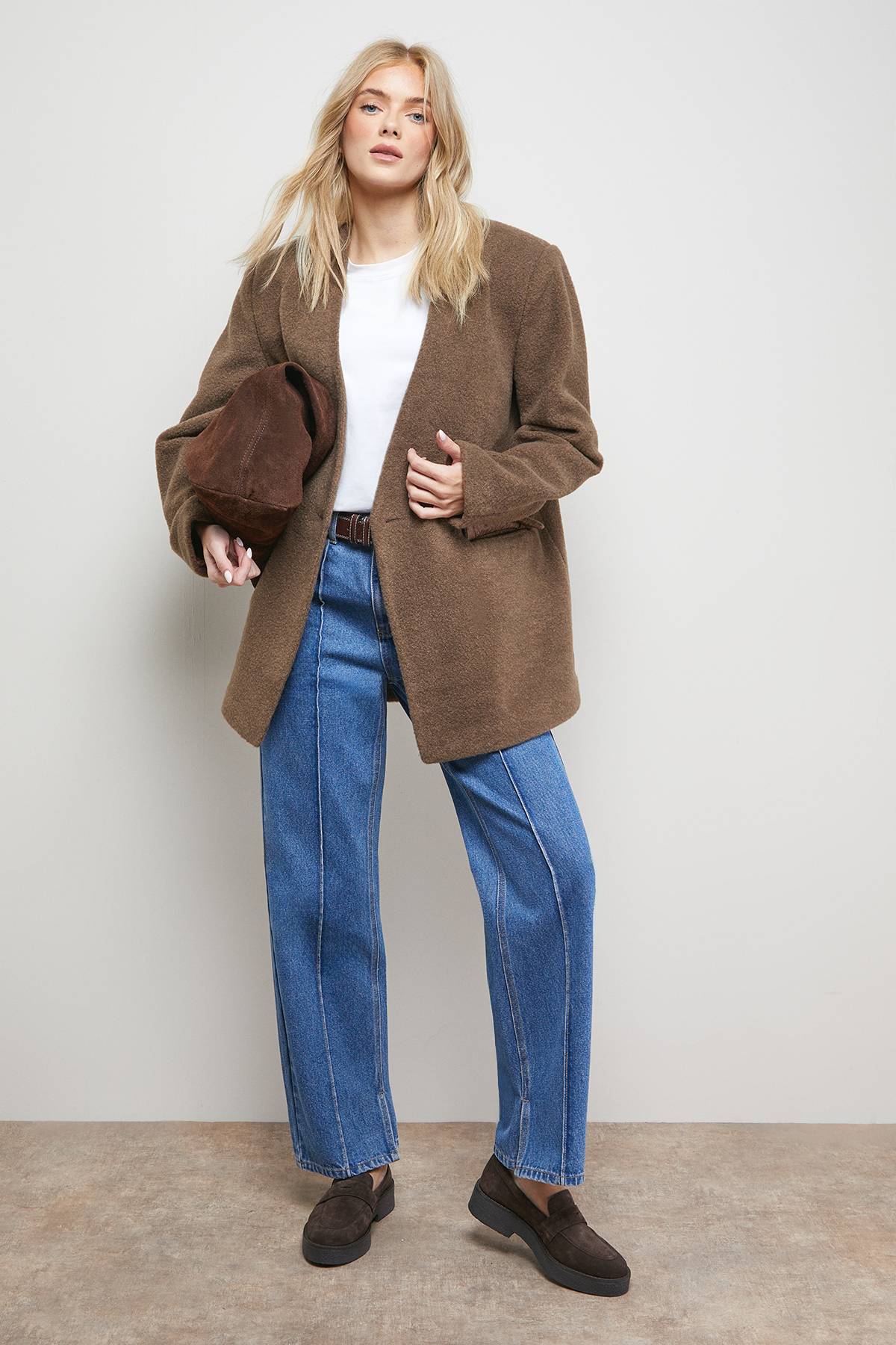 Oasis Veste Blazer sans Col
