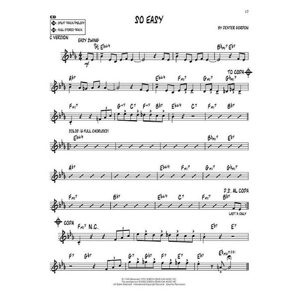 Hal Leonard Jazz Play-Along Dexter Gordon
