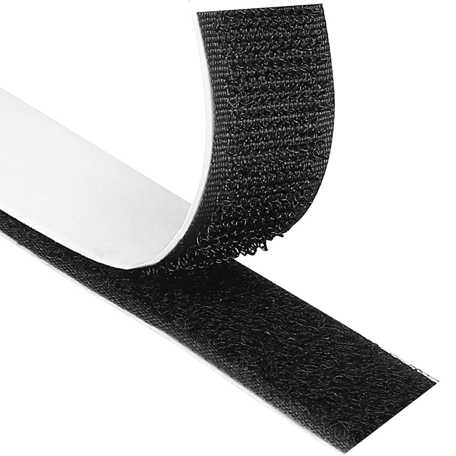 (20mmx5m) Universal Klettband Selbstklebender Klett  - Schwarz