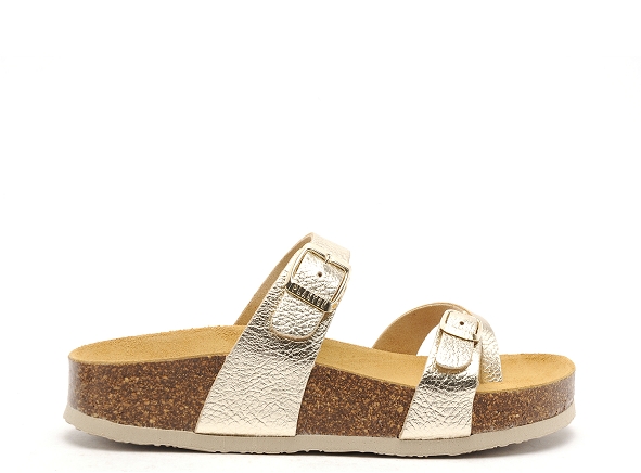 Plakton mules et sabots plats femme cp bombay or