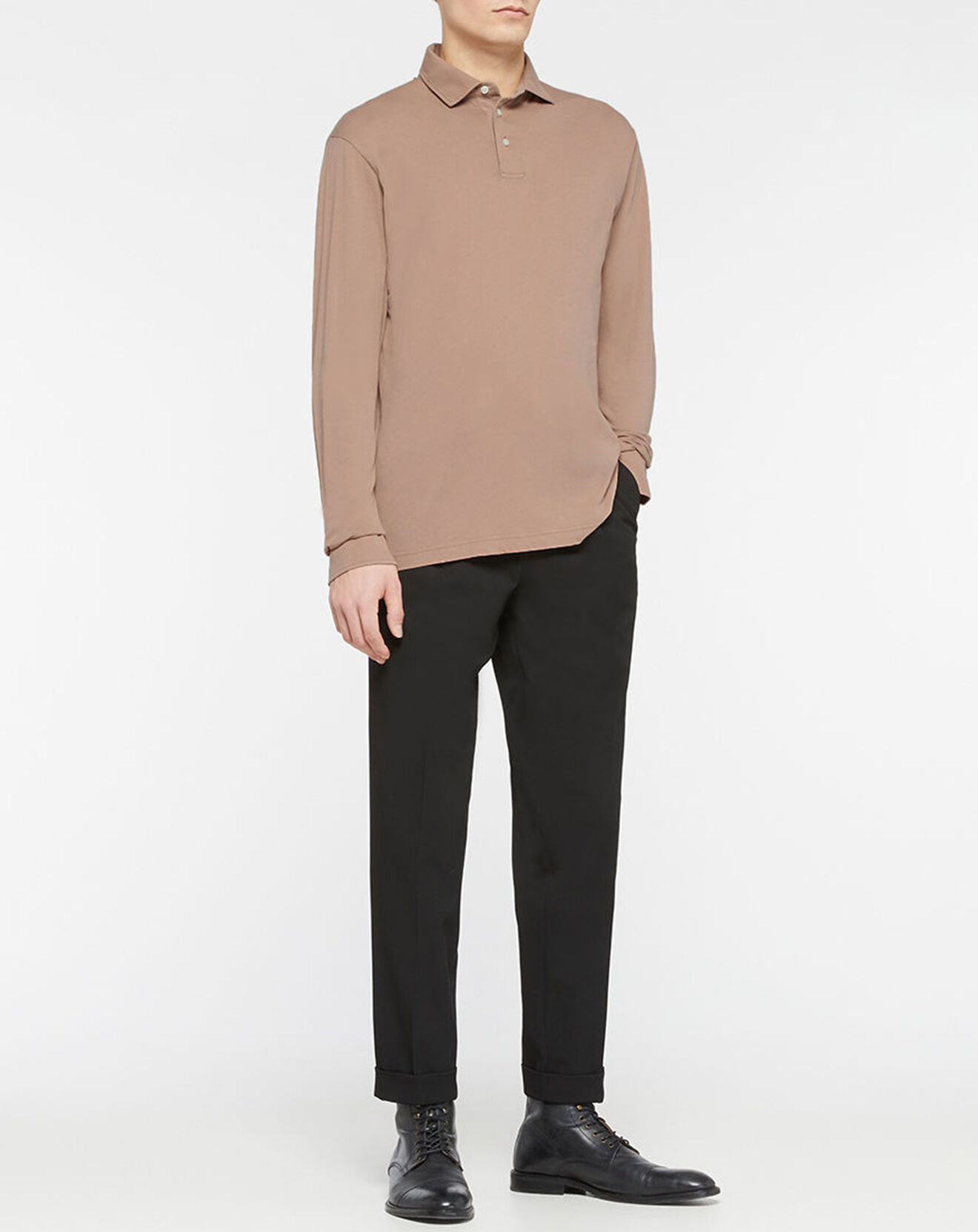 Hackett London Polo Regular Fit Jersey beige foncé