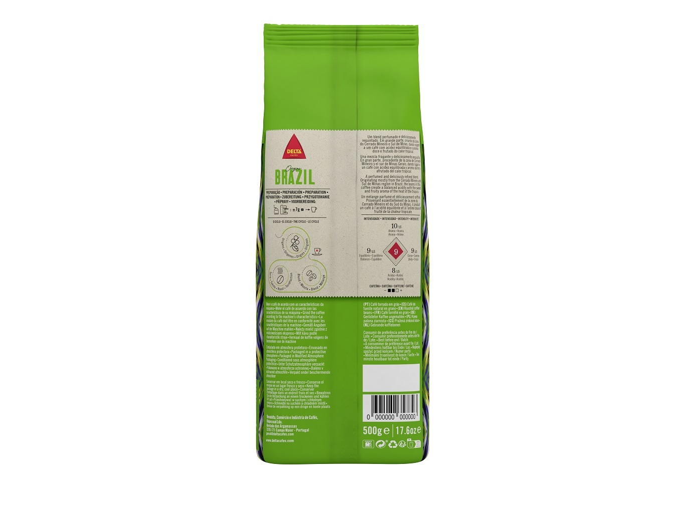 CAFÉ EM GRÃO DELTA BRAZIL 500 G