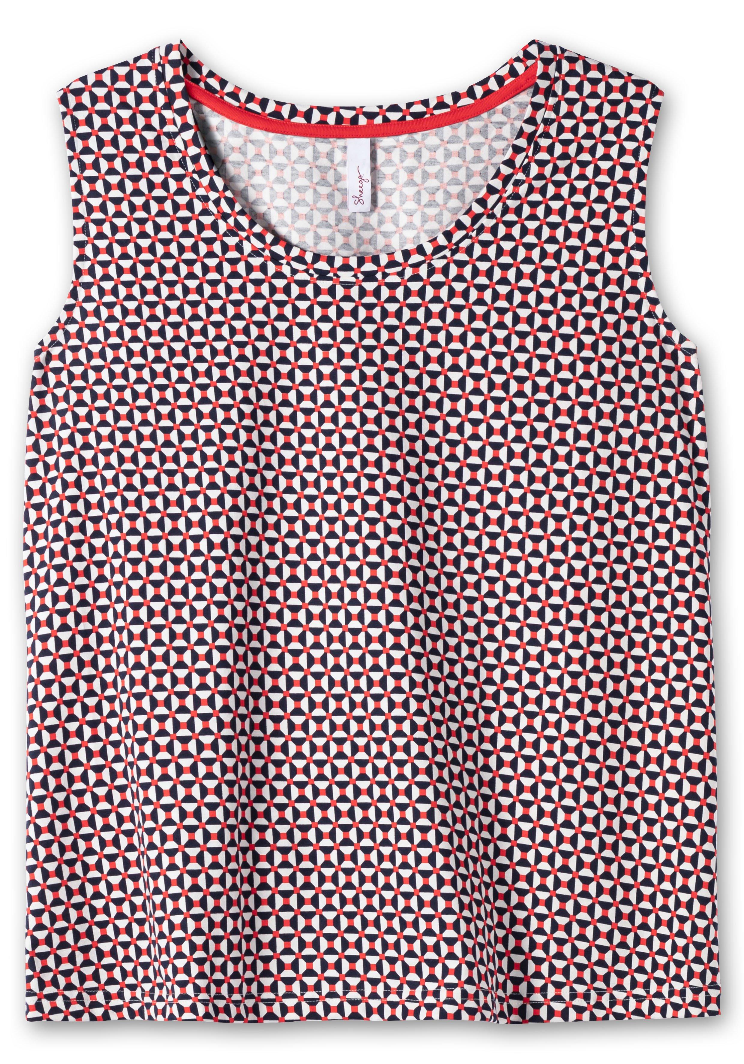 Top mit grafischem Muster, aus Baumwolljersey