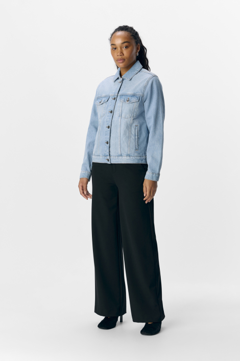 Object blauwe dames jas