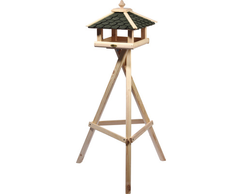Voederhuisje Dobar ca. 38 x 38 x 28 cm groen houten voederhuisje voor wilde vogels (zonder standaard)