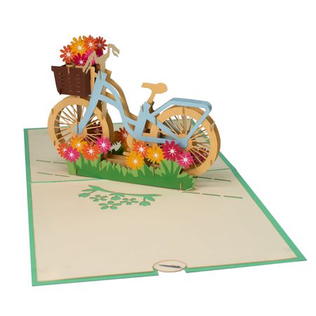 3D POP-UP Grusskarte Tiefeinsteiger  grün
