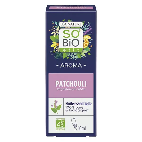 Óleo Essencial de Patchouli Orgânico So'Bio Étic Aroma 10ml