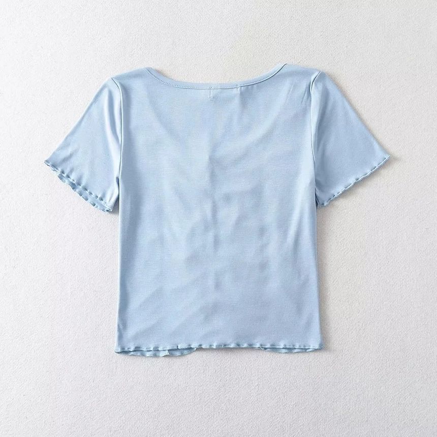 Asiris - Kort mouwloos geplooid slim-fit crop top