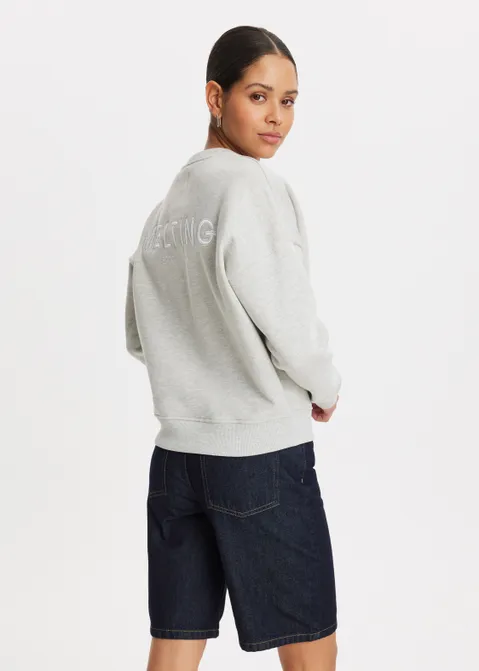 Sweater met merk print grijs (GRS.MME)