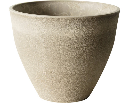 Lafiora kunststenen plantenbak Ø 35 cm H 29 cm taupe