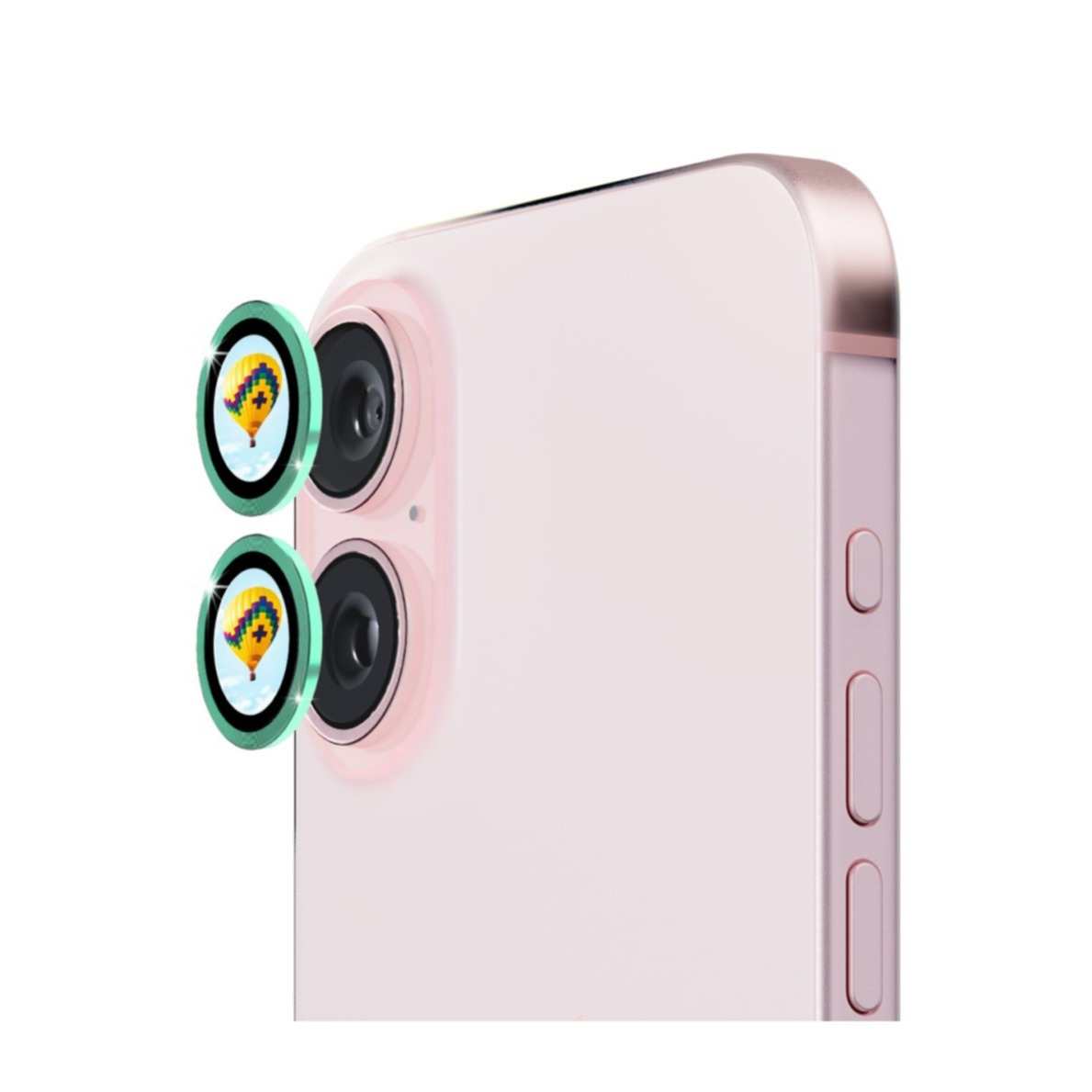 iPhone 16 / iPhone 16 Plus Kameraschutz Objektiv Ring Protector Abdeckung - Grün