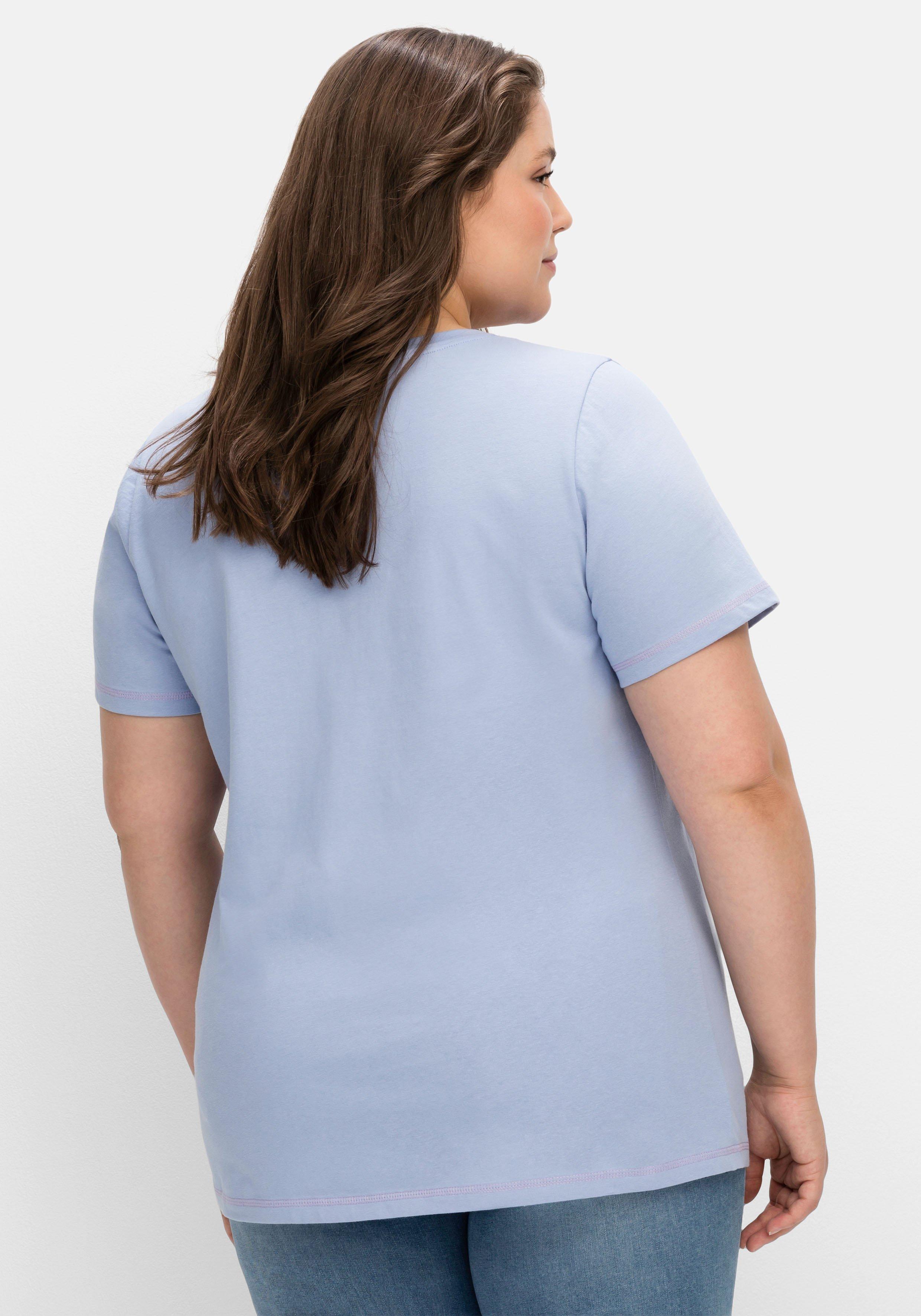 Jerseyshirt mit Wordingprint, leicht tailliert