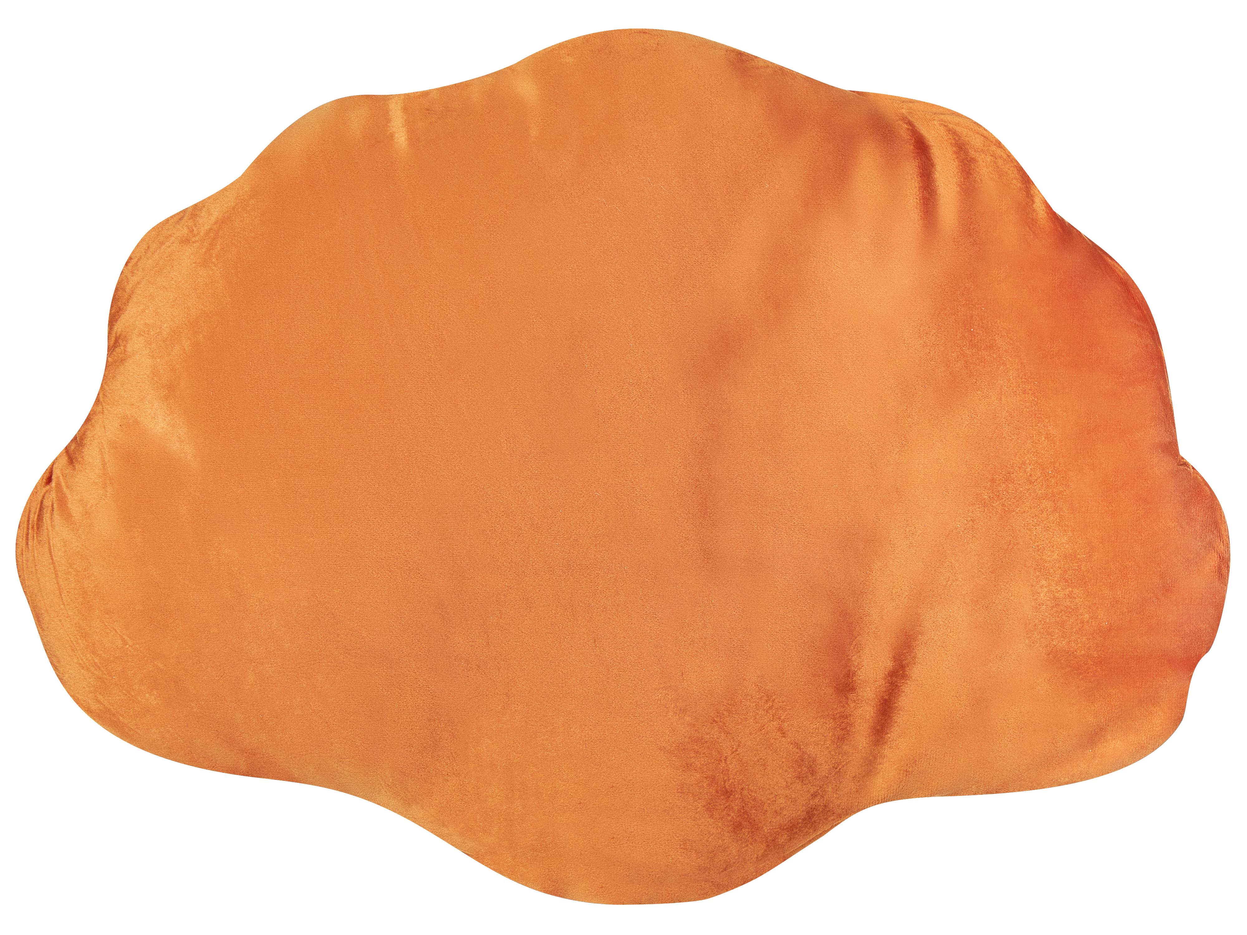 Set van 2 sierkussens CONSOLIDA Fluweel 47 x 35 cm Oranje effen