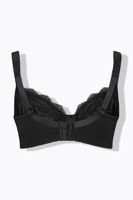Bügel-BH, ohne Softcups, Satin, Spitze, Cup C - F