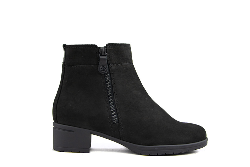 Hartjes Enkellaarsjes Hip Zwart Nubuck