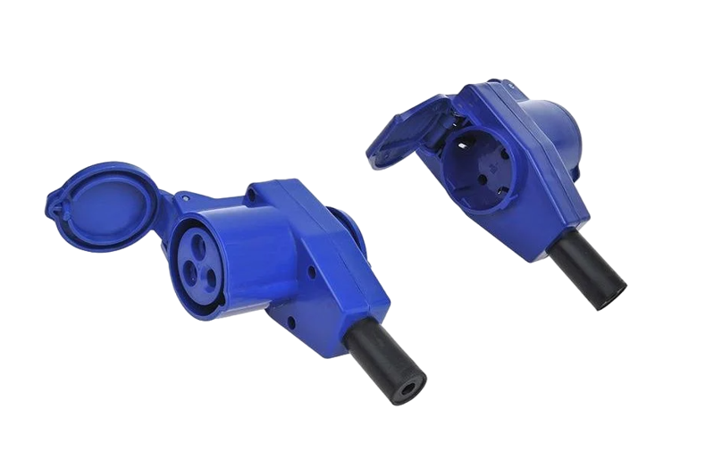 CEE verlengkabel 30M met haakse contrastekker + Schuko stopcontact 3x2,5mm