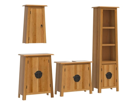 VIDAXL - Ensemble de meubles de salle de bain 4 pcs bois de pin massi...