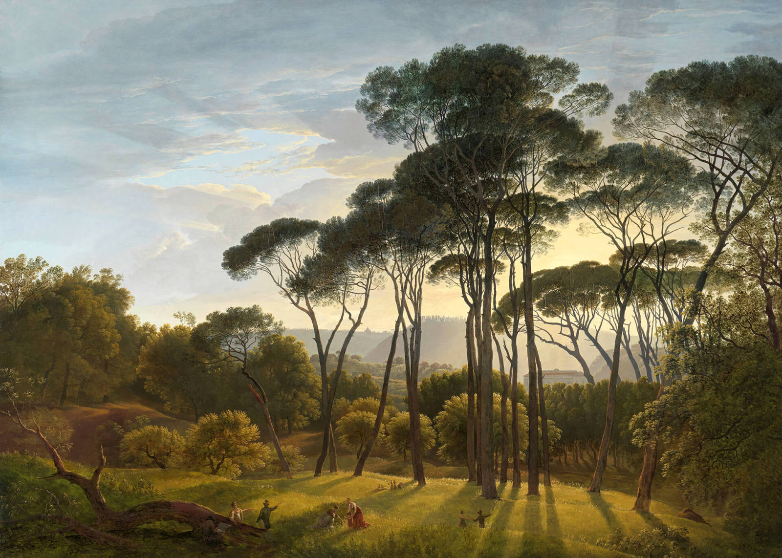 Leinwandbild ITALIENISCHE LANDSCHAFT - grün-blau - 70x50 cm