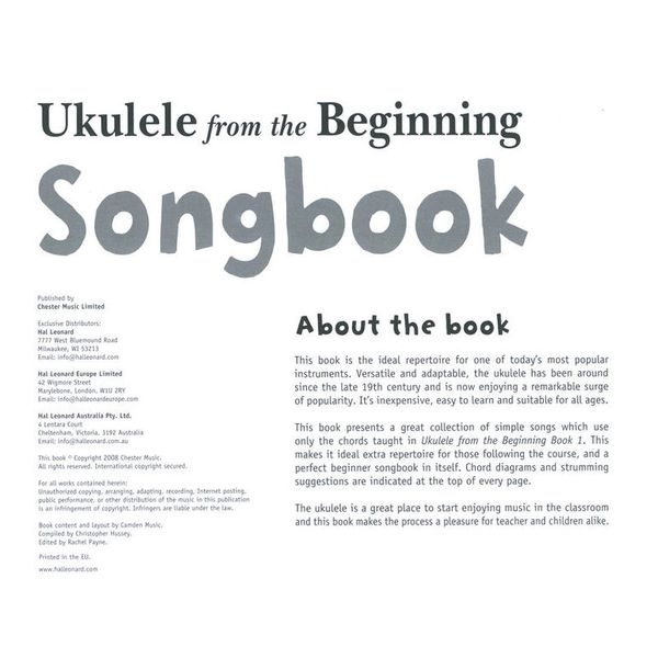 Chester Music Ukulele From The Beginning