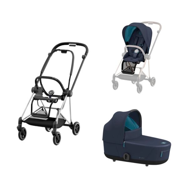 Cybex Mios 3 Conscious Collection Kinderwagen 2-in-1 - Chrome - Dark Navy