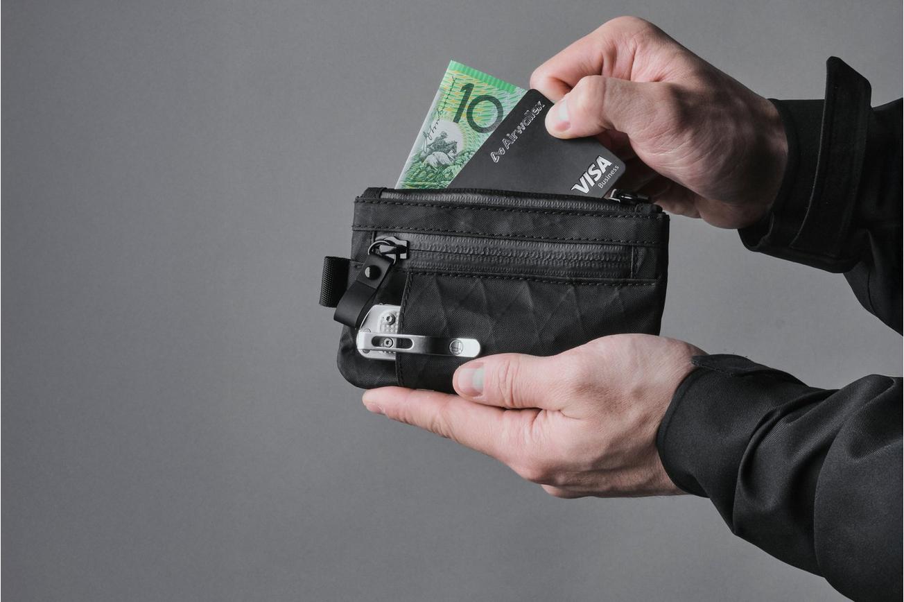 Alpaka Gear Zip Cardholder AD010340503 Dark Green, X-Pac VX21, kaarthouder en EDC-organizer