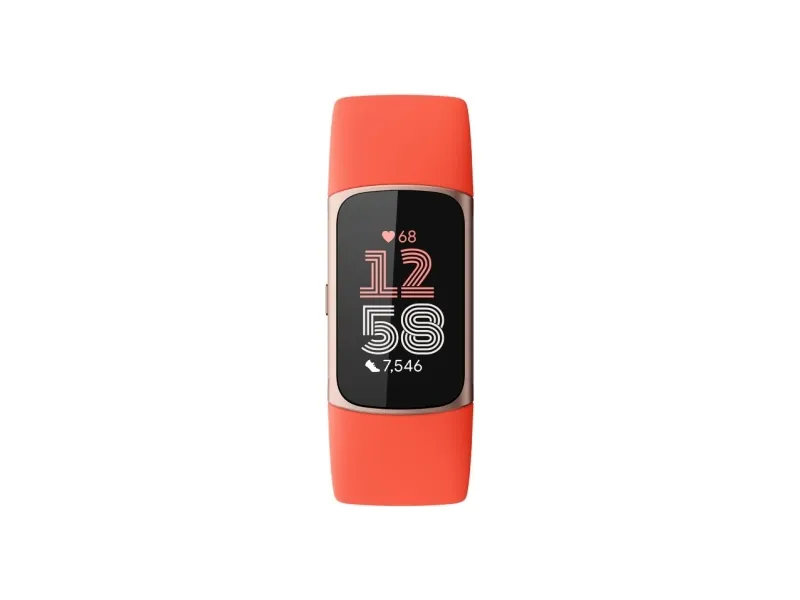 Fitbit Charge 6 - Champagne-guldaluminium - aktivitetssporer med uendelighedsbånd - silikone - koral - Bluetooth, NFC - 37.64 g