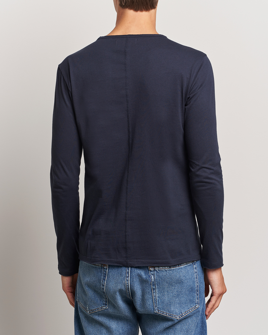Replay Crew Neck Long Sleeve T-Shirt Night Blue