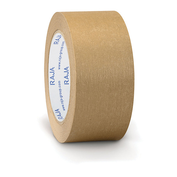 Ruban adhésif en papier kraft RAJA Standard 57 g/m² brun 50 mm x 50 m, lot de 36 rouleaux.