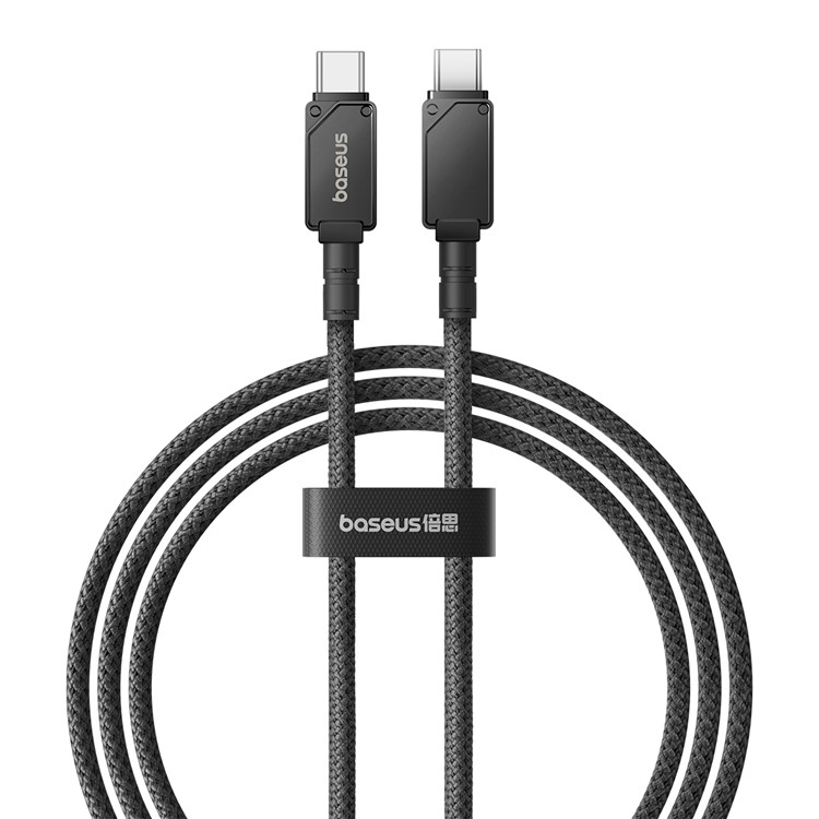 (1m) 100W USB C auf USB C Ladekabel Nylon Datenkabel - Schwarz