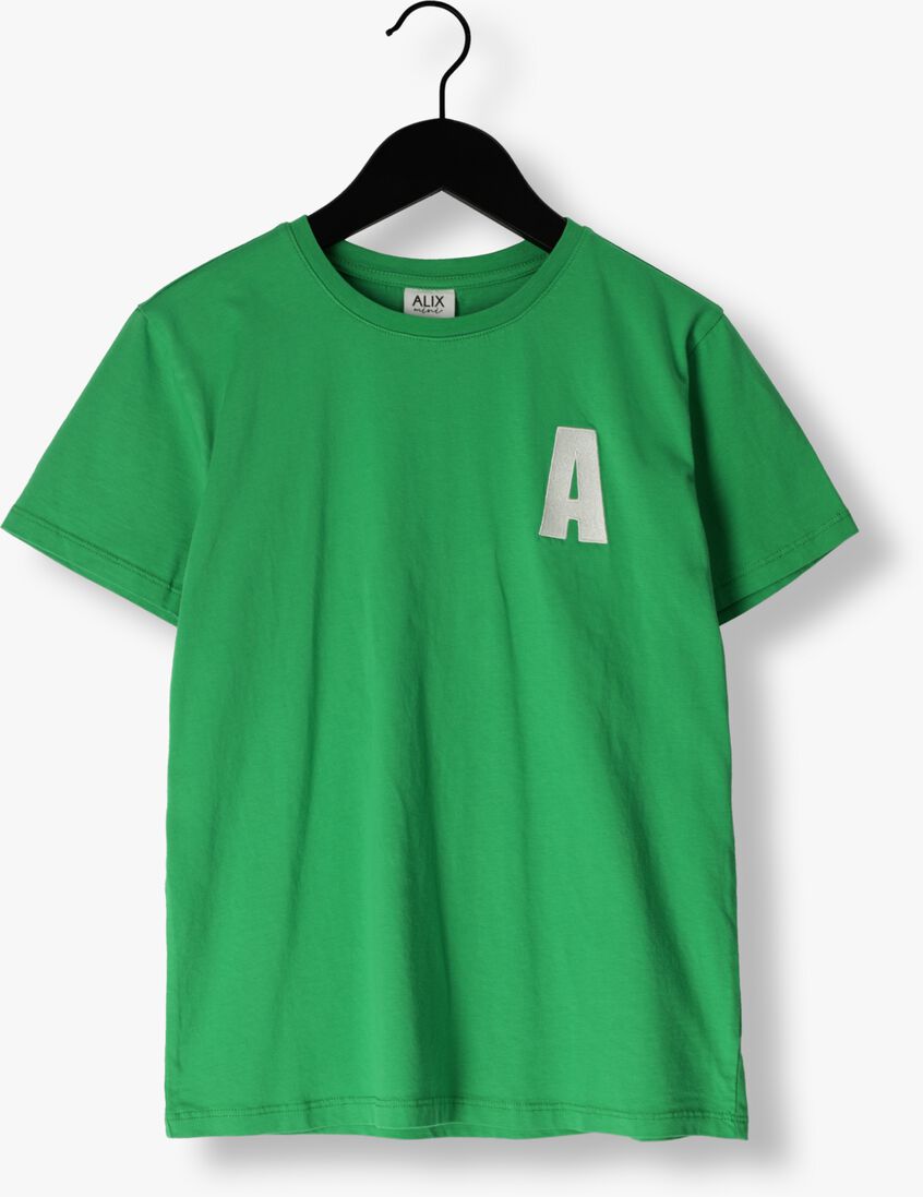 ALIX MINI groene alix mini t-shirt kids knitted a embroidery t-shirt