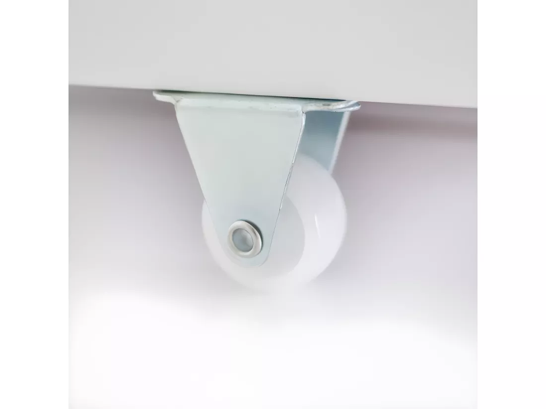 Lit superposé triple + tiroir de rangement bois blanc 135 cm