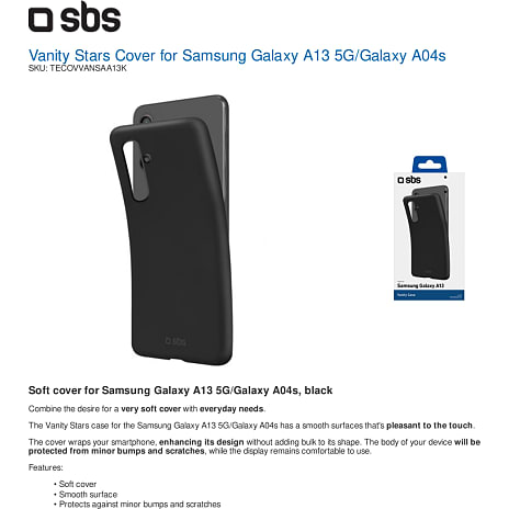 SBS Samsung Galaxy A13 cover - sort
