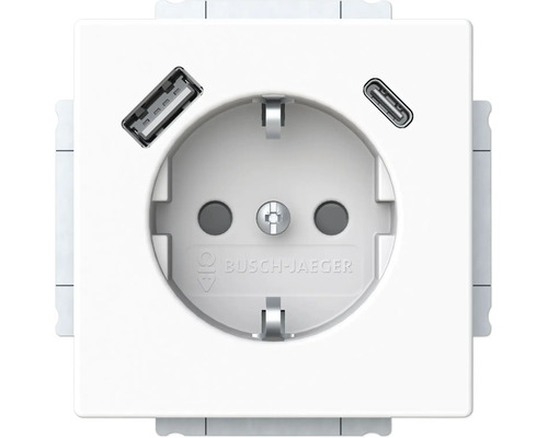 Busch-Jaeger 20 EUCB2USBAC-84 USB-aansluiting Safety+ met USB A/C Future Linear studiowit