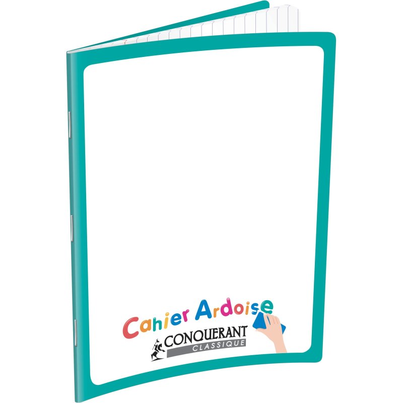Cahier Ardoise Conquerant Classique Agrafe 170X220 48P 90G Seyes Aqua