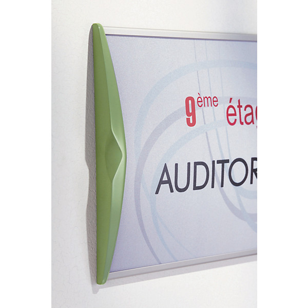 Plaque professionnelle personnalisée Pyxis 21 x 29,7 cm verte