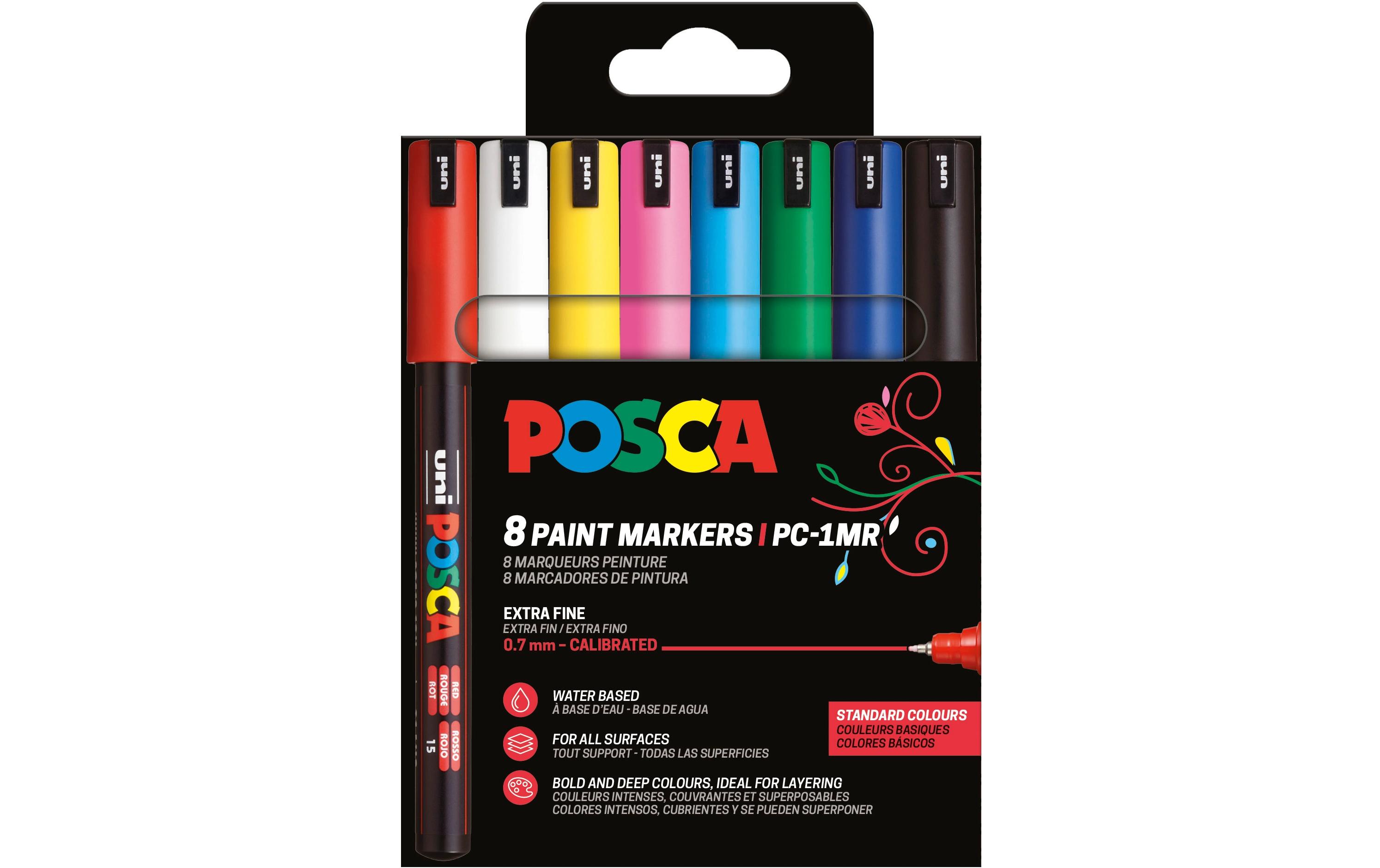 Permanent-Marker POSCA 0.7 mm, 8 StückFineliner-Set