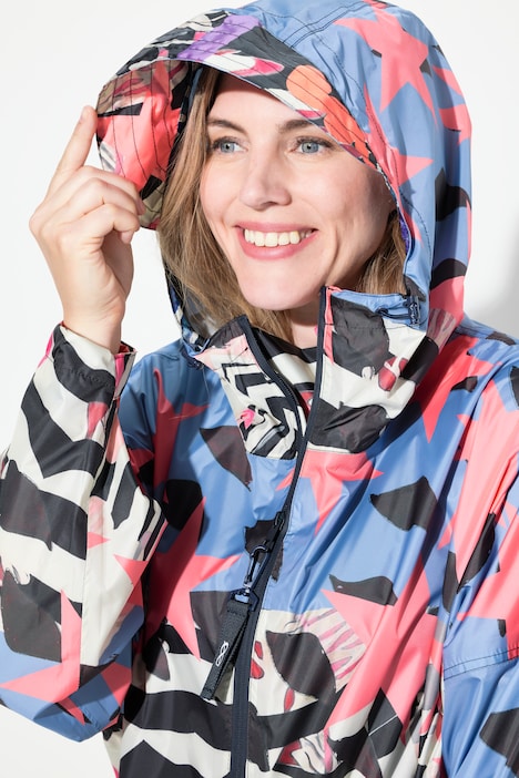 Funktions-Regencape, Unisex, Print, Kapuze