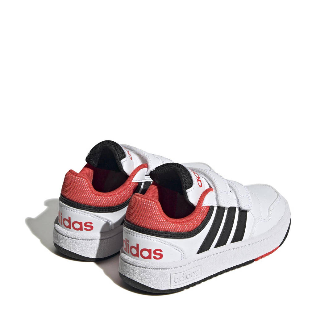 adidas Hoops 3.0 sneakers wit/zwart/rood