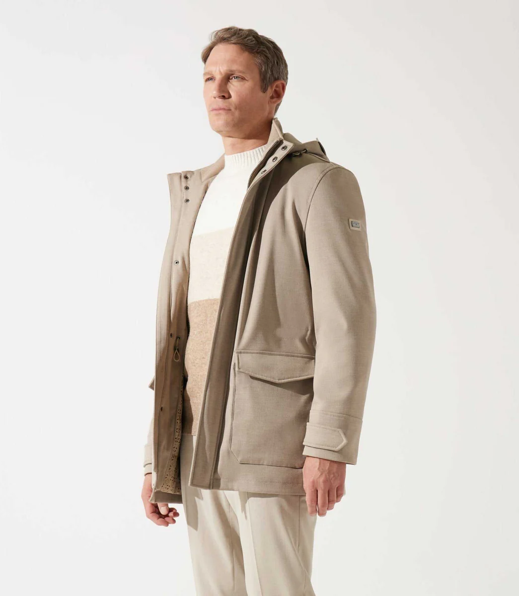 Manteau leger technique beige INDIANA