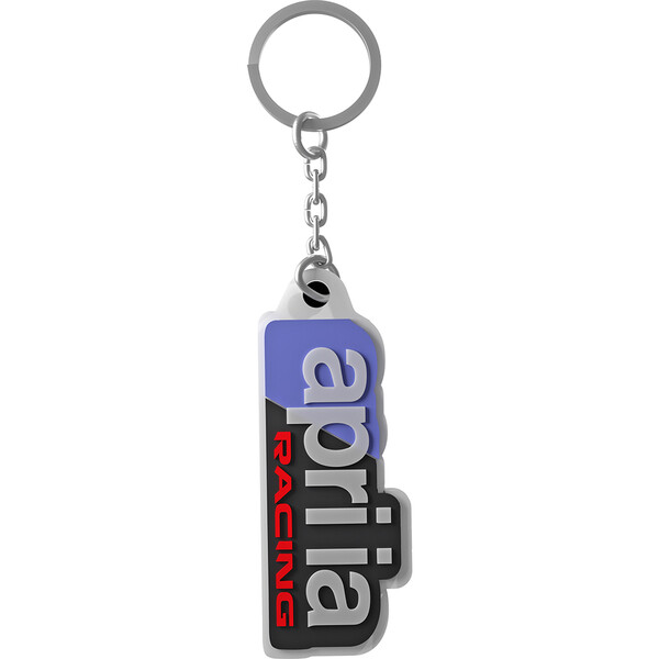 Ixon - Porte-clés caoutchouc Aprilia 22 Noir / Blanc / Bleu