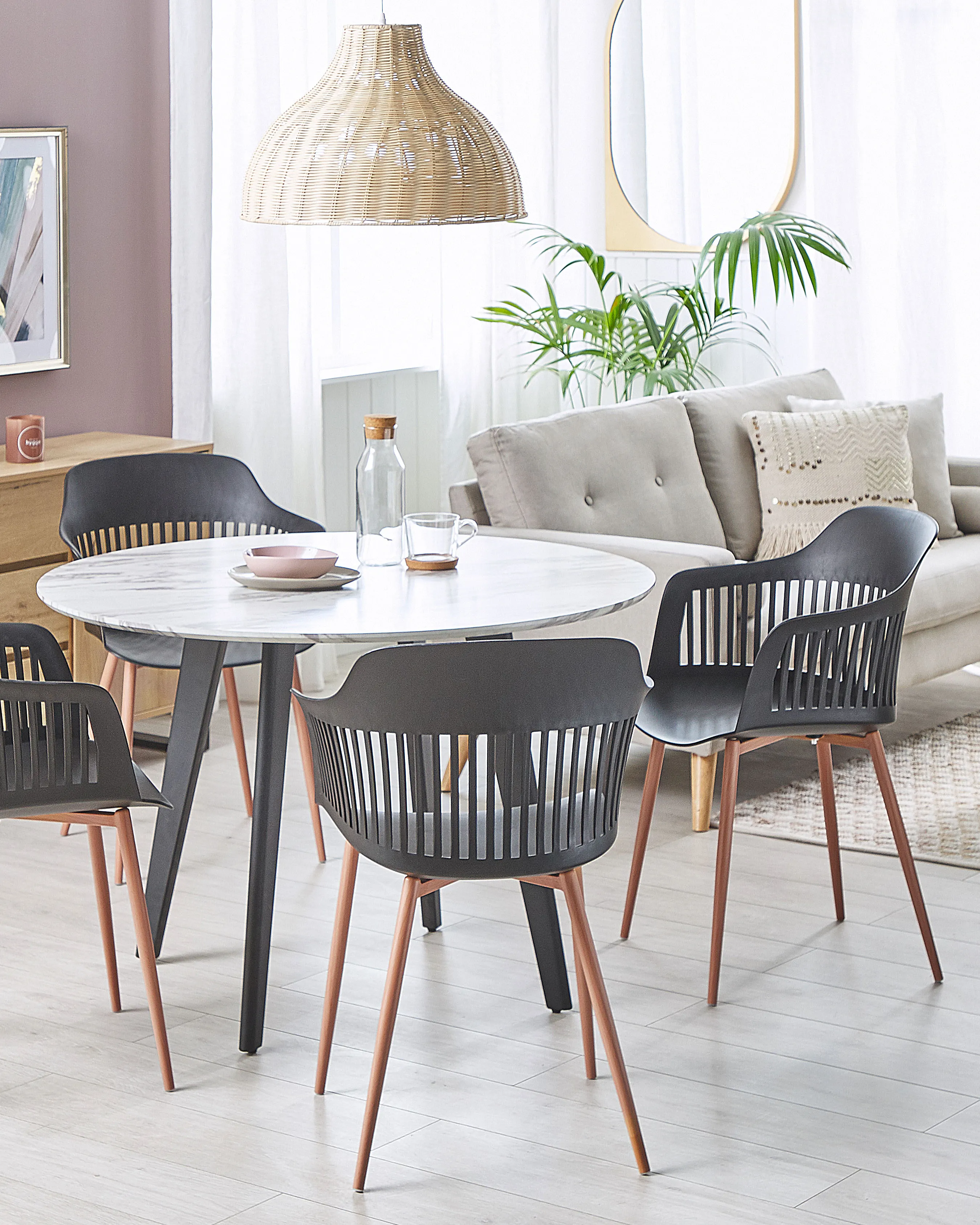 Set van 2 eetkamerstoelen BERECA Zwart