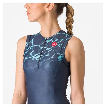 Maillot Sans Manches Triathlon Femme Castelli Free Tri 2 Bleu