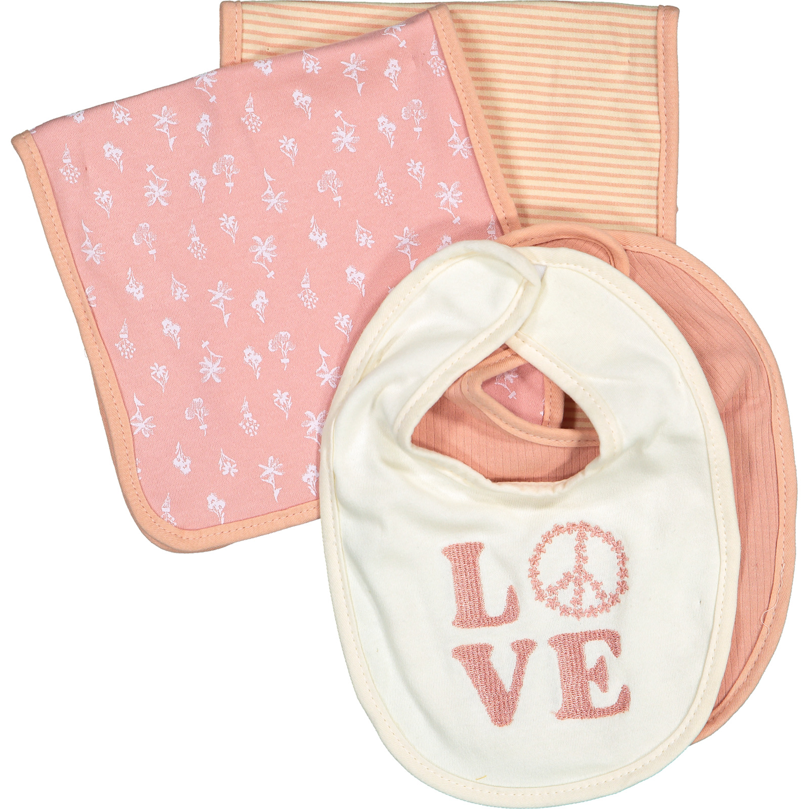 Baby-Lätzchen und Spucktuch, 4 Stück