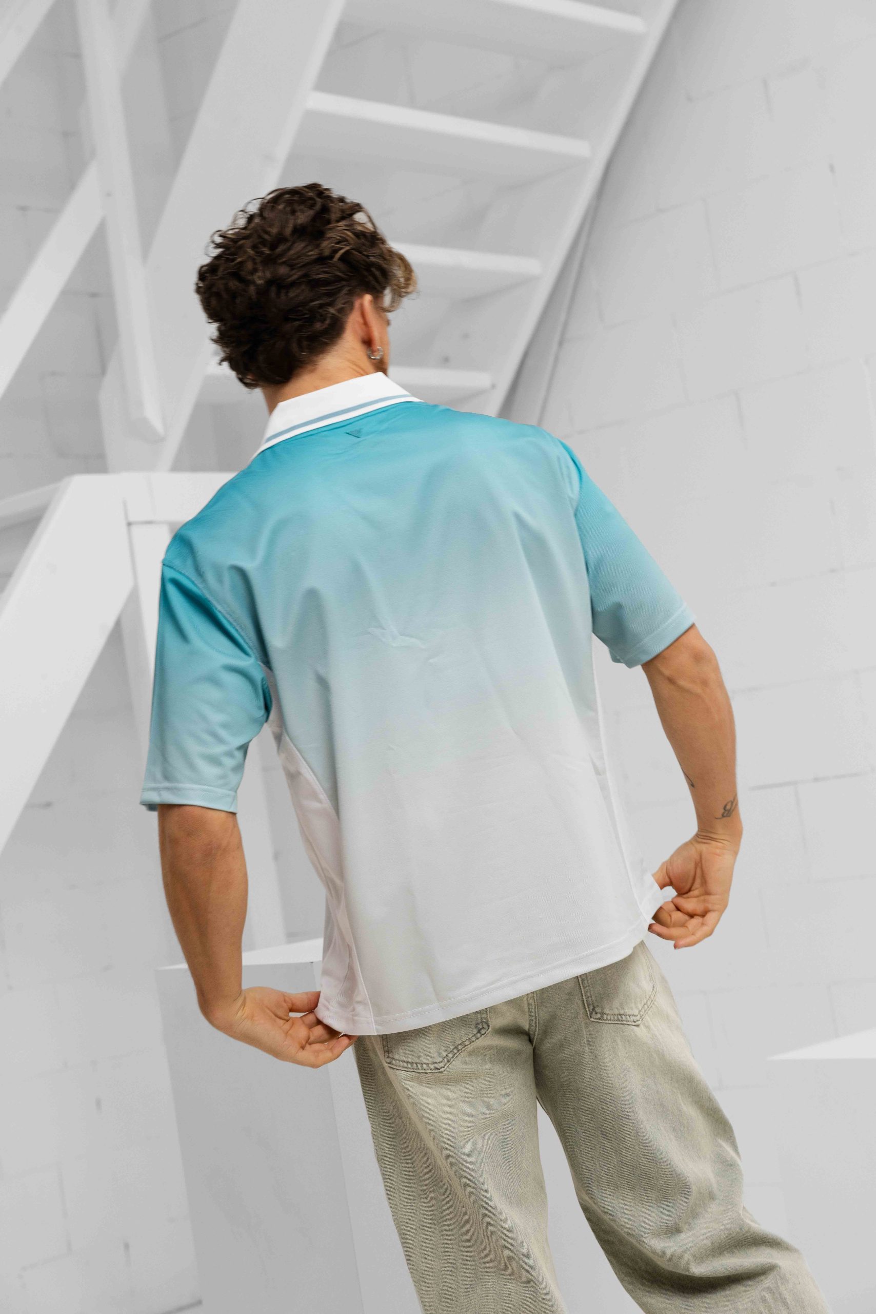 Pure Path Embleem Polo Heren Blauw
